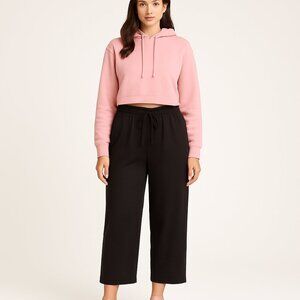 Tarse Chocolate Brown Silky Cropped Lounge Pants Size L SALE